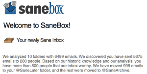 Restoring sanity to one's email inbox